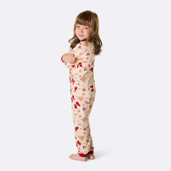 Lasten piparkakku overall-joulupyjama