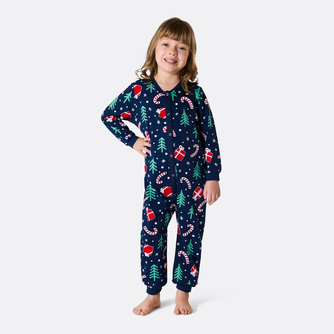 Lasten Sininen Joulukuvio Joulupyjama