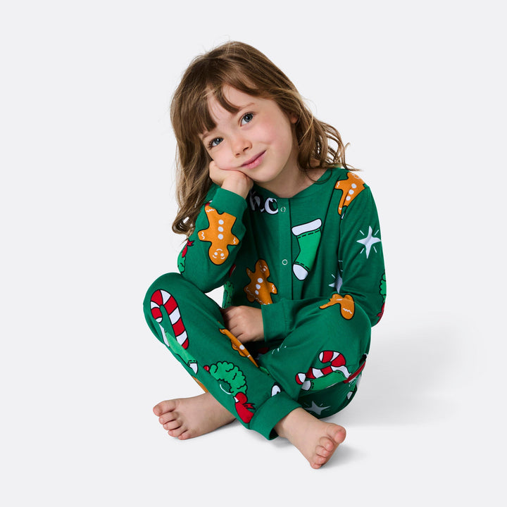 Lasten Vihreä Hohoho Overall Joulupyjama