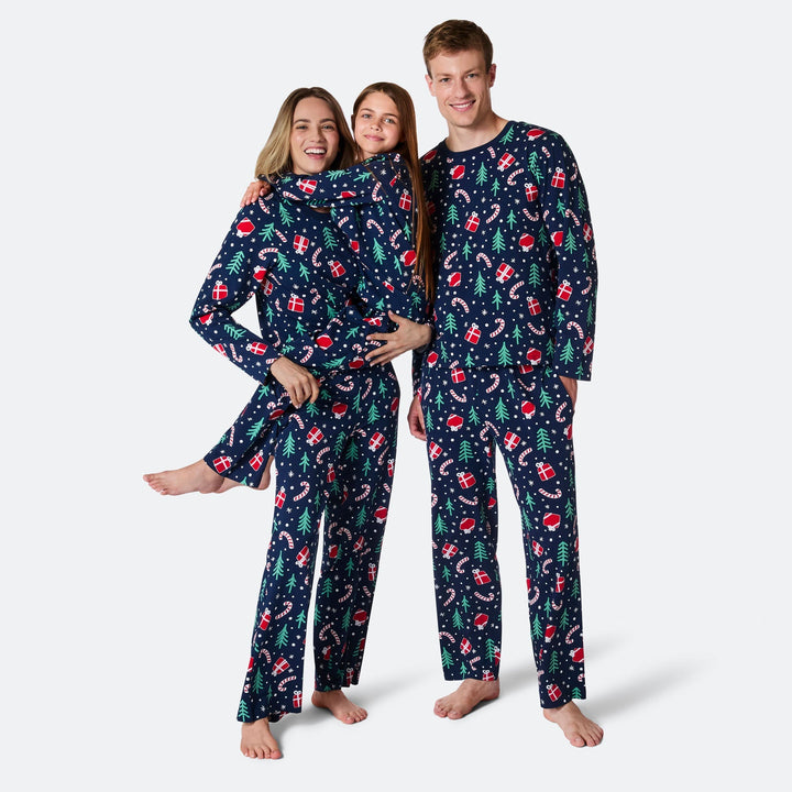 Naisten Sininen Joulukuvio Joulupyjama