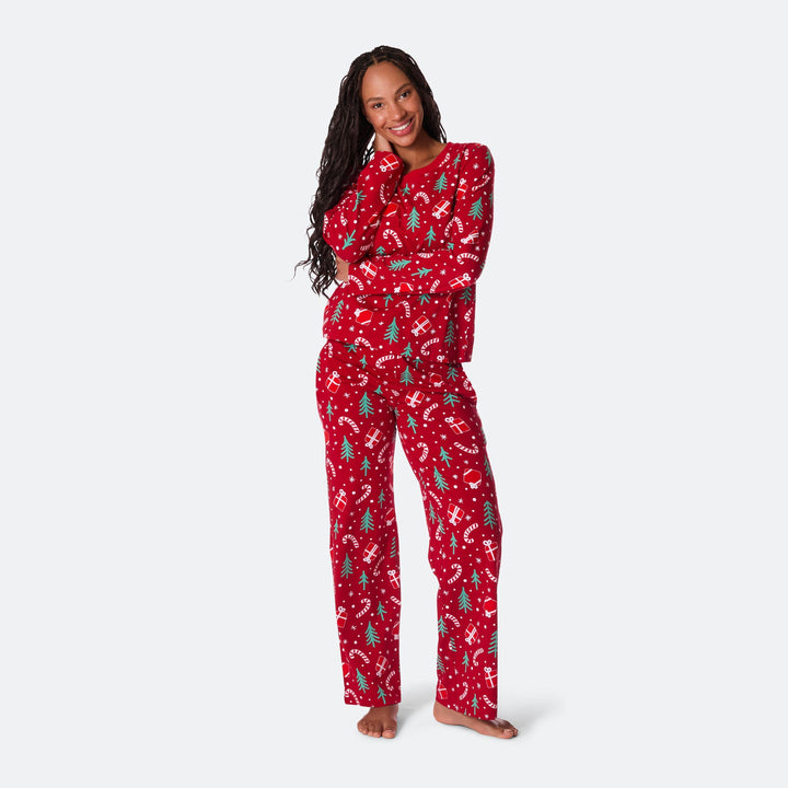 Punainen Joulukuvio Joulupyjamat Perhe