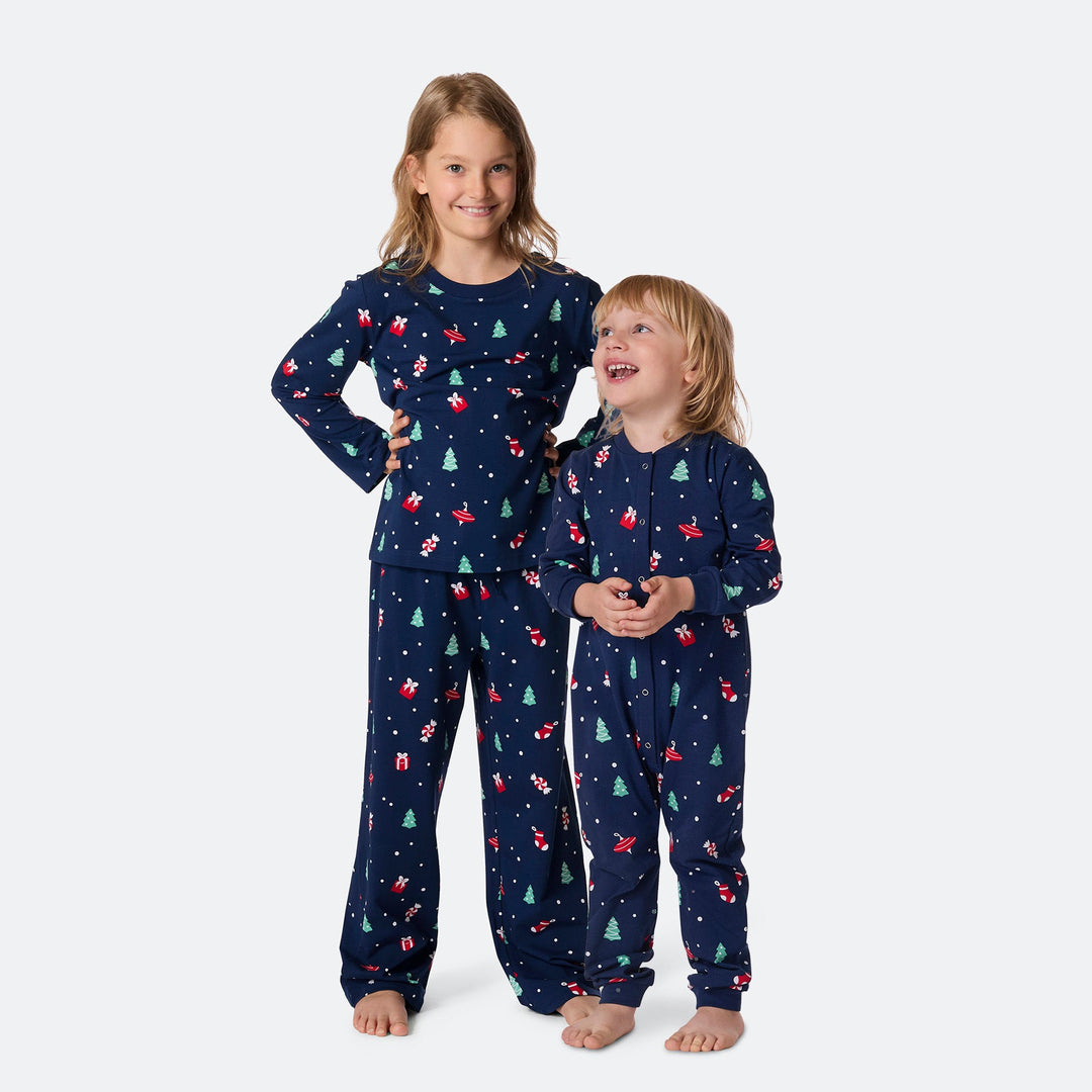 Lasten Sininen Joulukoriste Joulupyjama
