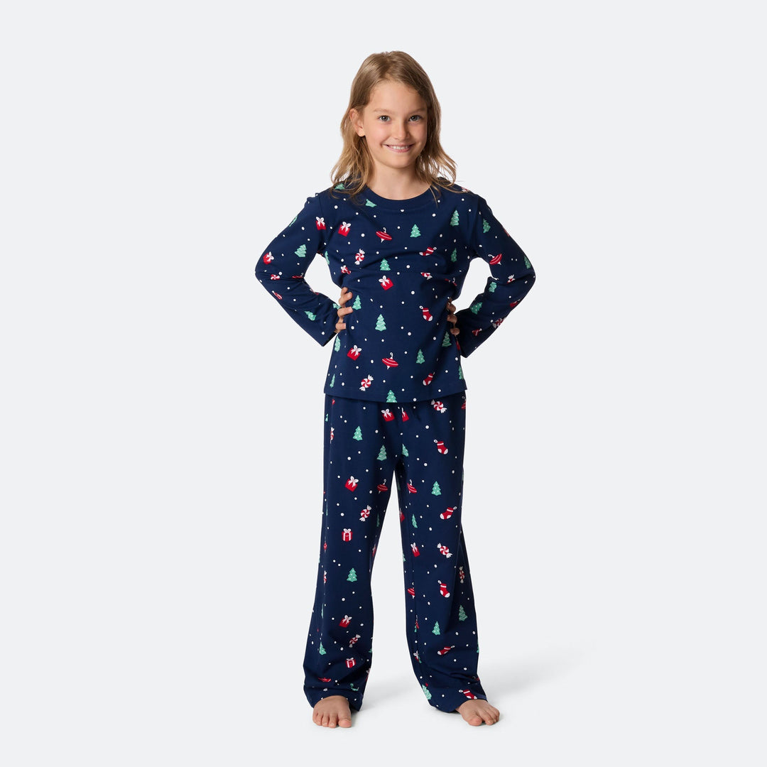 Lasten Sininen Joulukoriste Joulupyjama