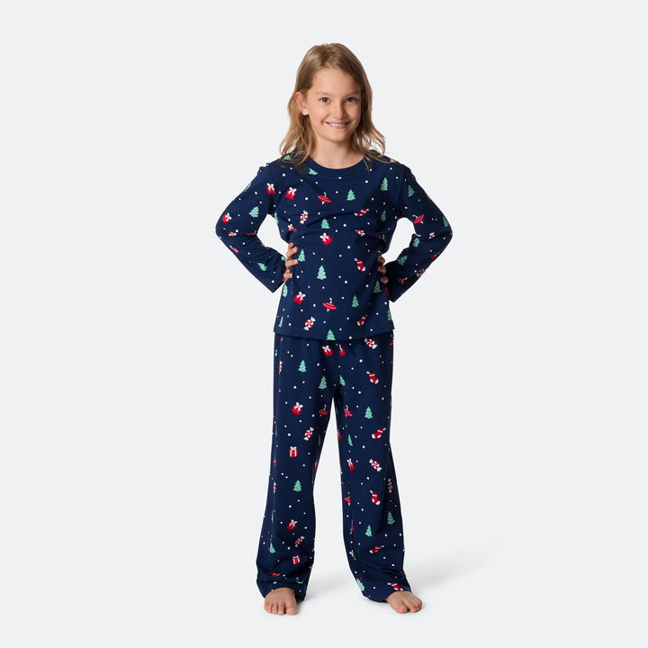 Lasten Sininen Joulukoriste Joulupyjama