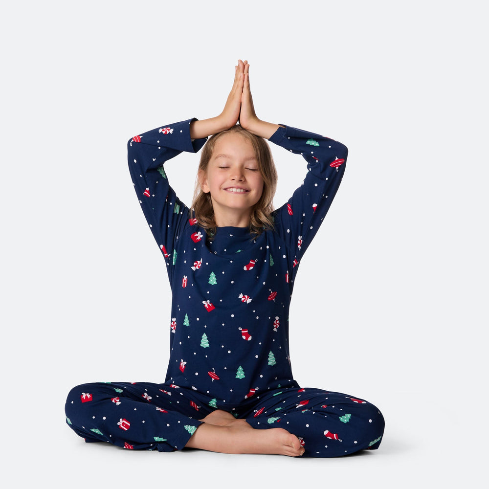 Lasten Sininen Joulukoriste Joulupyjama