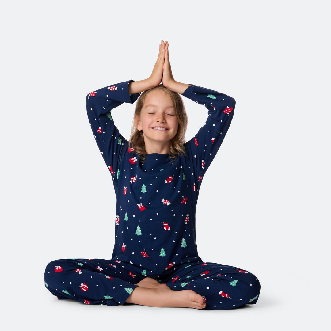 Lasten Sininen Joulukoriste Joulupyjama