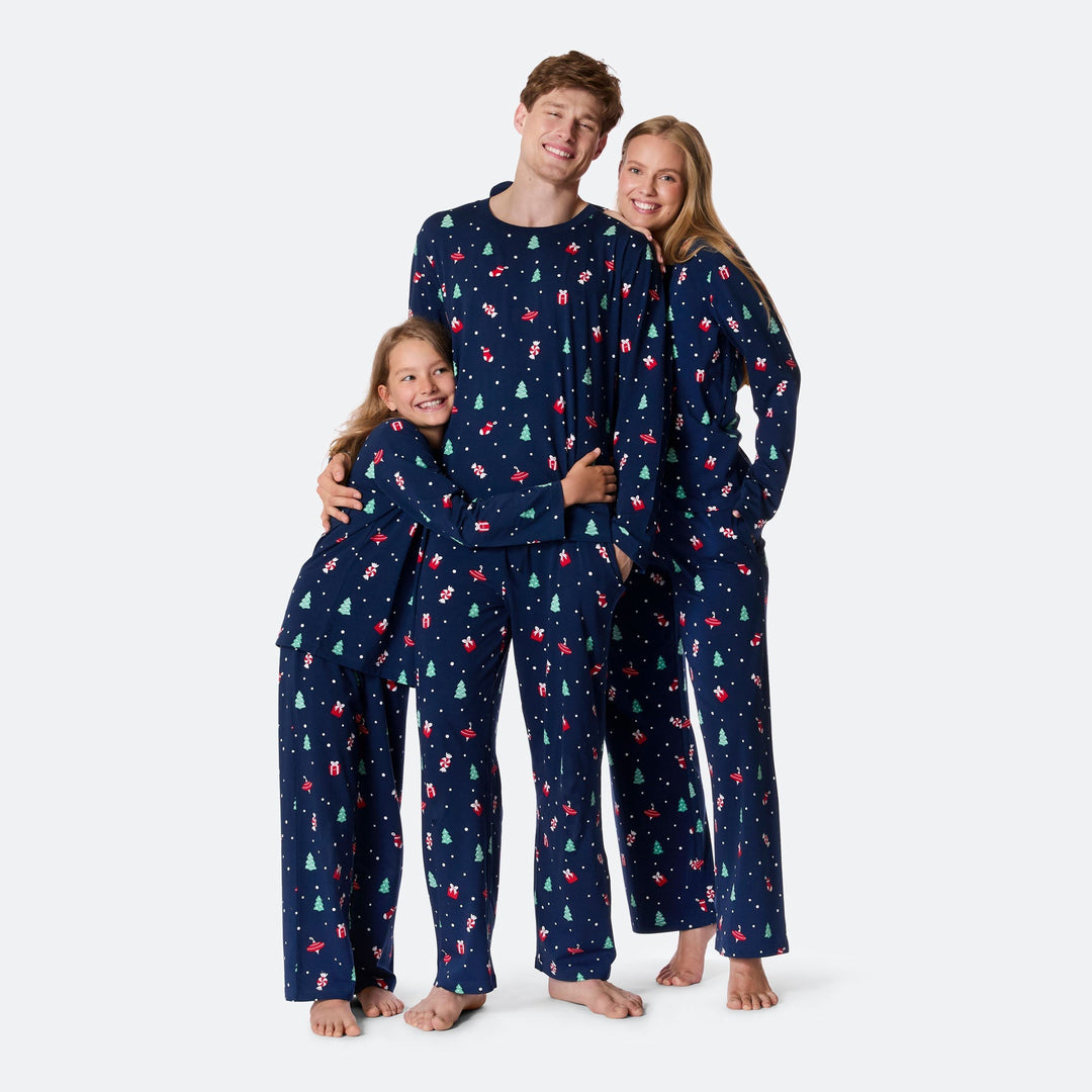 Naisten Sininen Joulukoriste Joulupyjama