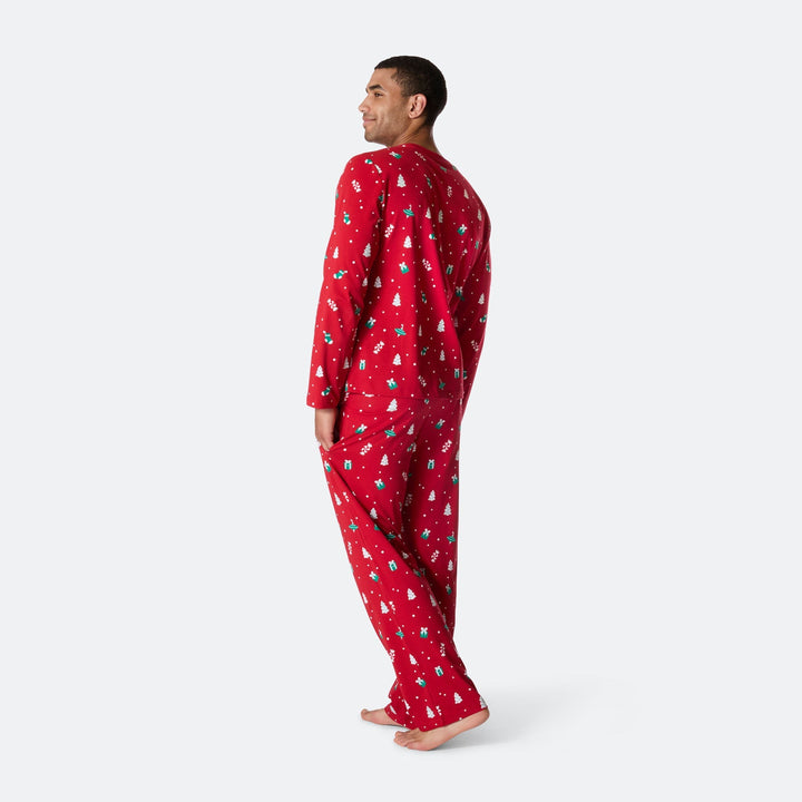 Miesten Punainen Joulukoriste Joulupyjama