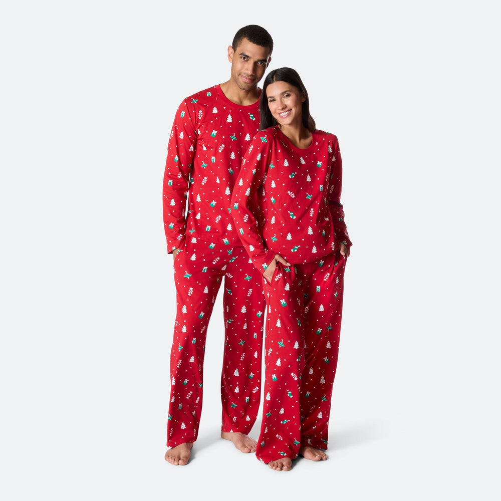 Miesten Punainen Joulukoriste Joulupyjama