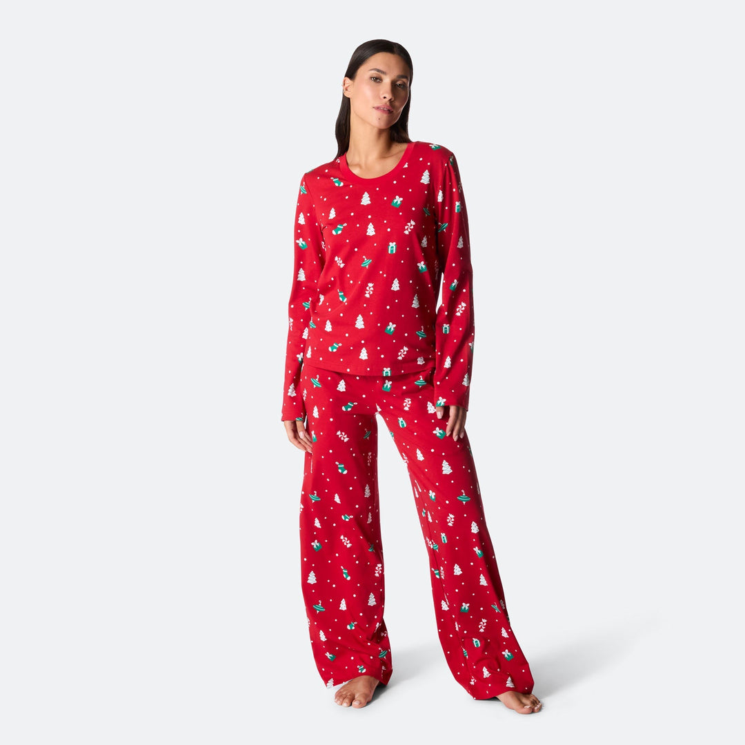 Naisten Punainen Joulukoriste Joulupyjama