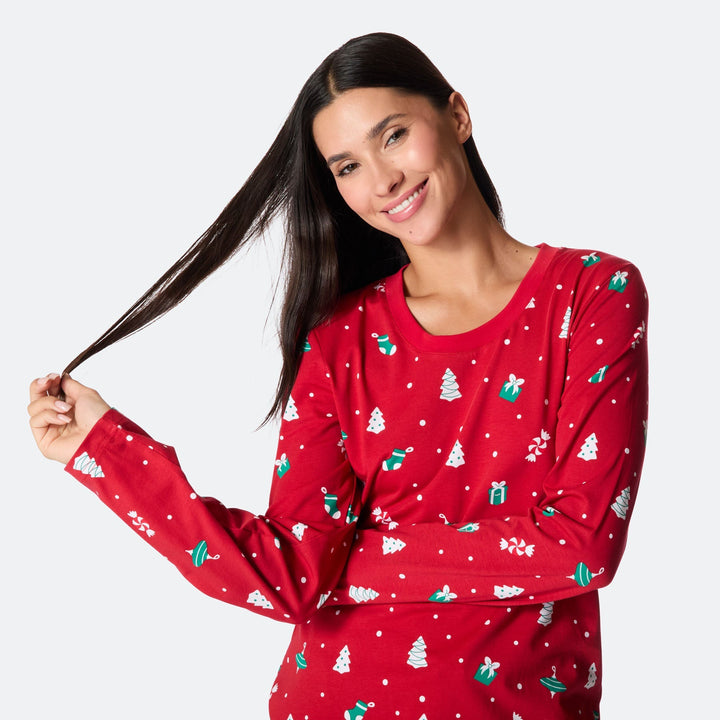Naisten Punainen Joulukoriste Joulupyjama