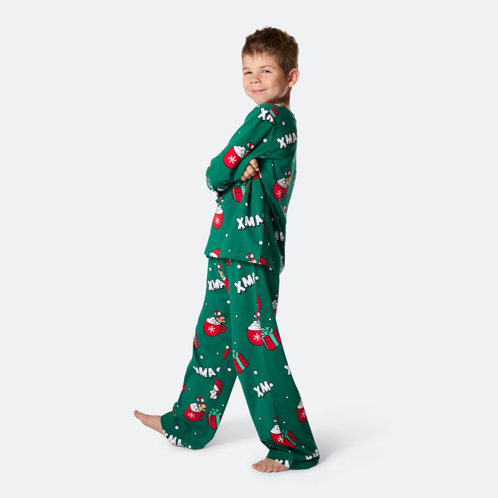 Lasten Vihreä Xmas Joulupyjama