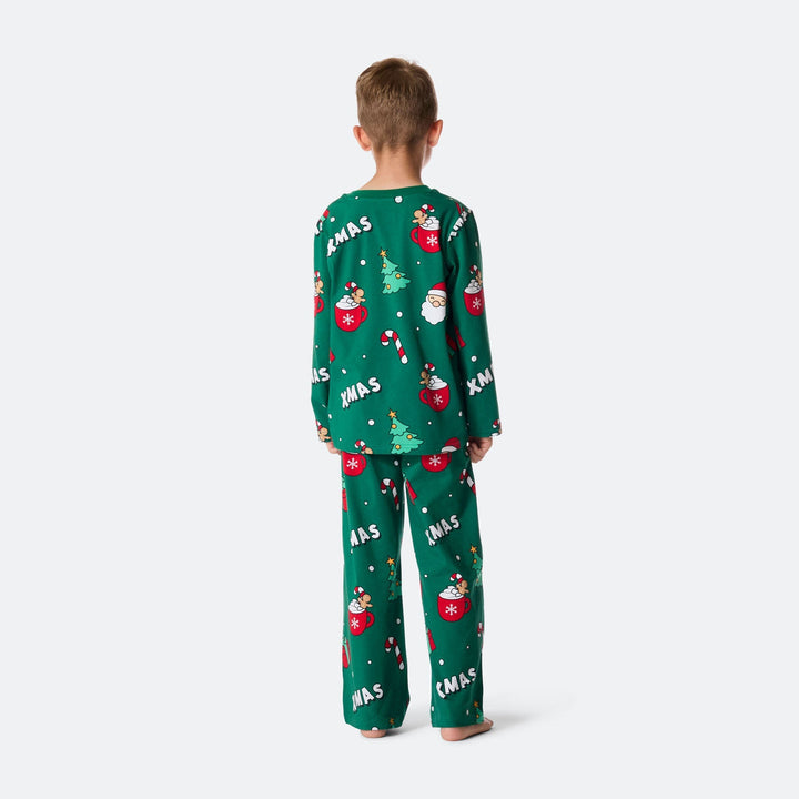 Lasten Vihreä Xmas Joulupyjama