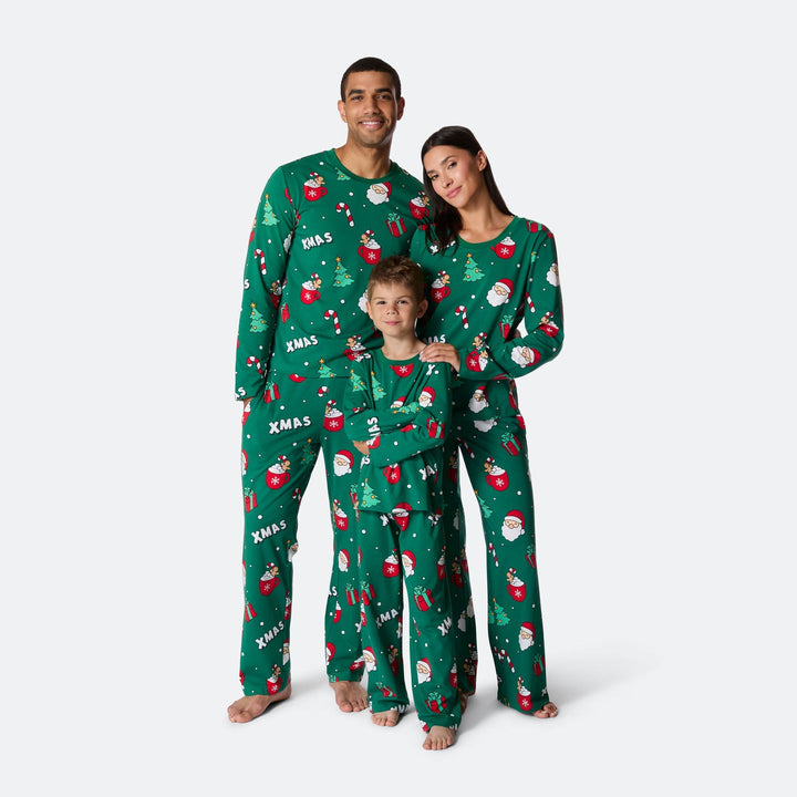 Lasten Vihreä Xmas Joulupyjama