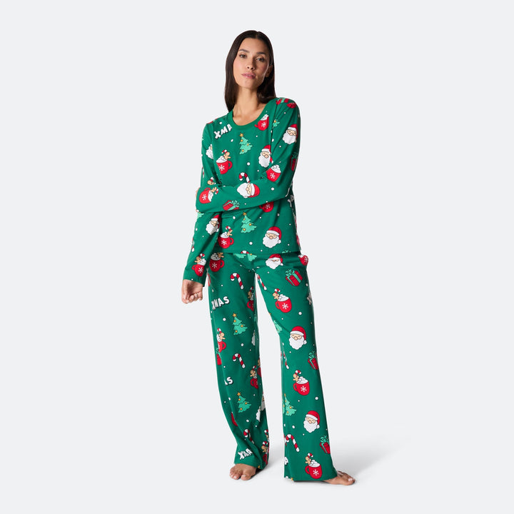 Naisten Vihreä Xmas Joulupyjama