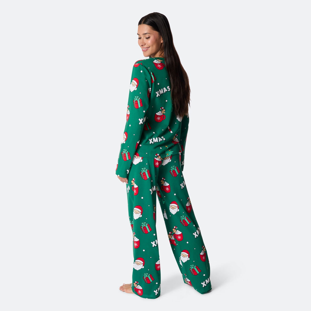 Naisten Vihreä Xmas Joulupyjama