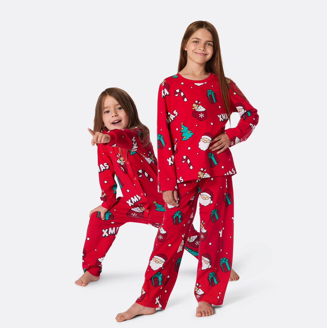 Lasten Punainen Xmas Joulupyjama