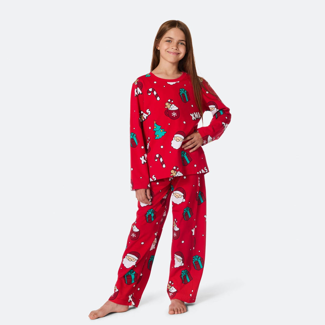 Lasten Punainen Xmas Joulupyjama
