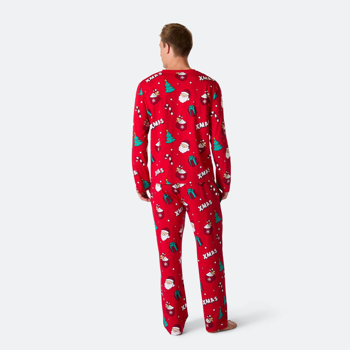 Miesten Punainen Xmas Joulupyjama