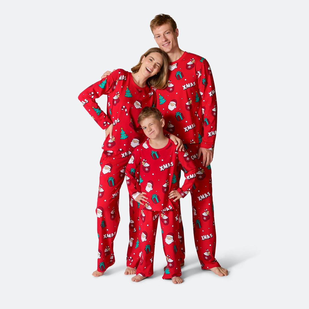 Lasten Punainen Xmas Joulupyjama