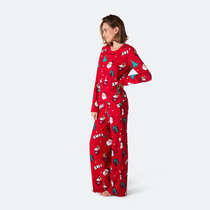 Naisten Punainen Xmas Joulupyjama