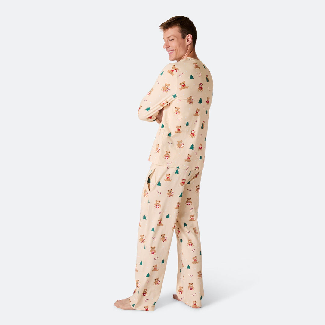 Miesten Beige Nallekarhu Joulupyjama
