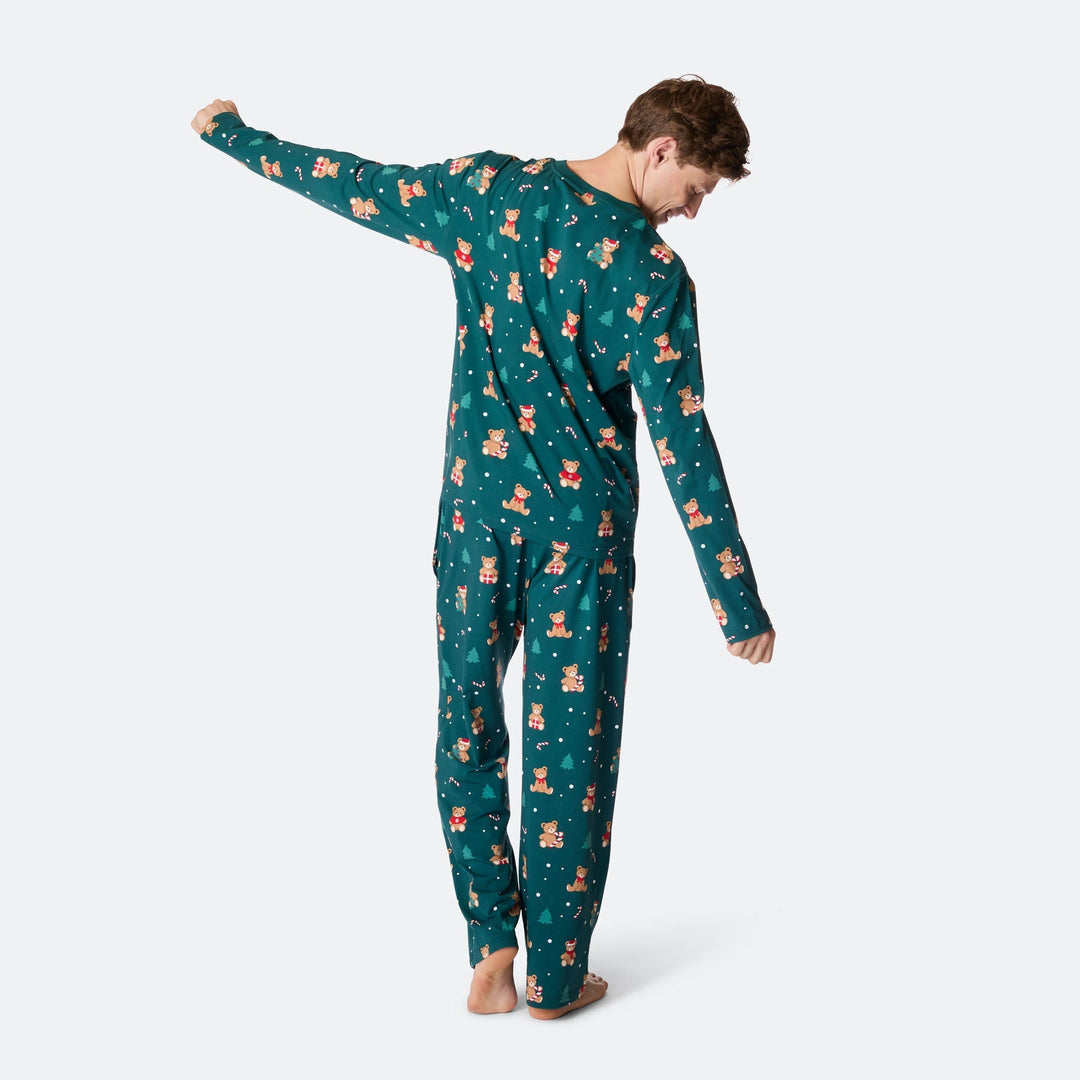 Miesten Vihreä Nallekarhu Joulupyjama