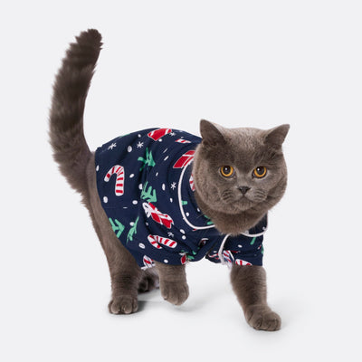 Kissojen Sininen Joulukuvio Joulupyjama