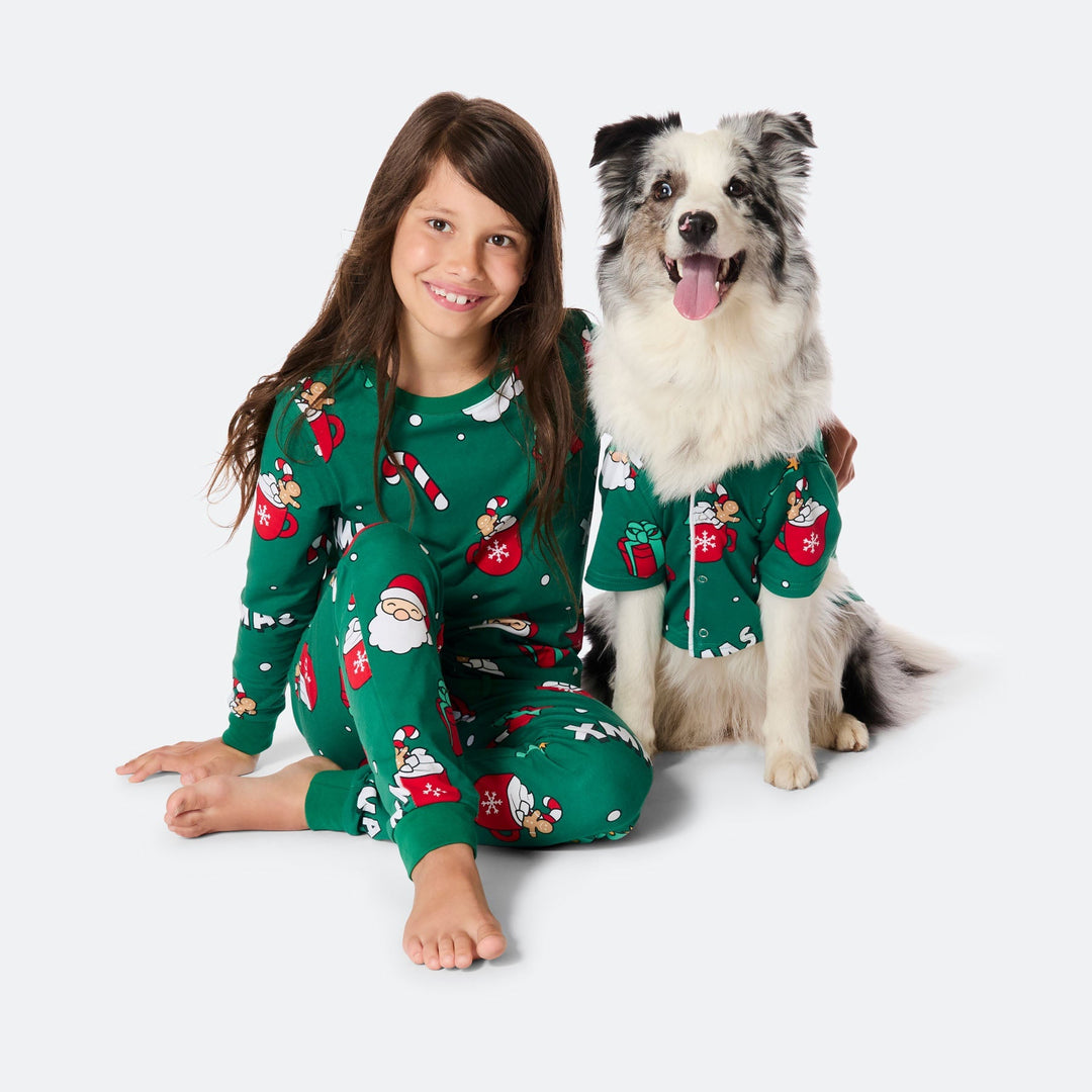 Lasten Vihreä Xmas Joulupyjama