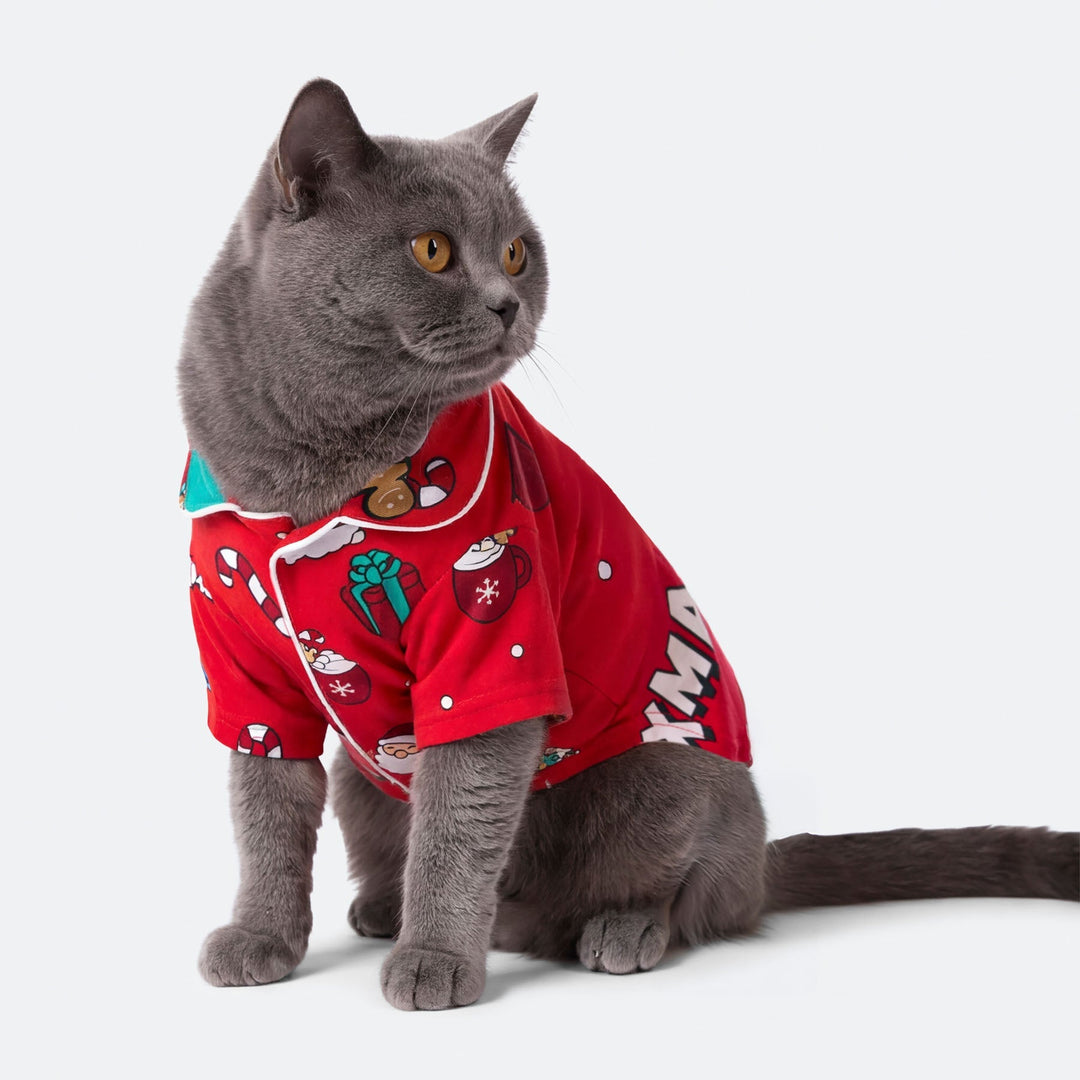 Kissojen Punainen Xmas Joulupyjama