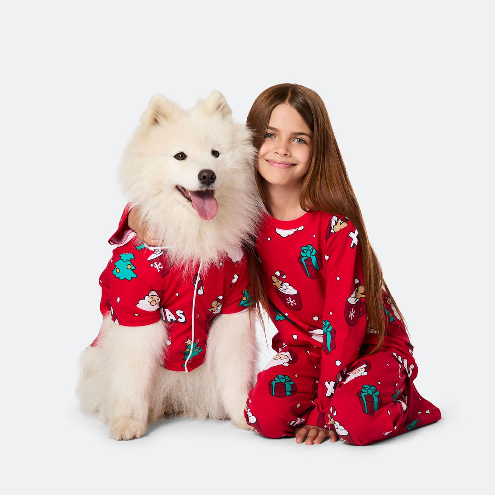Lasten Punainen Xmas Joulupyjama