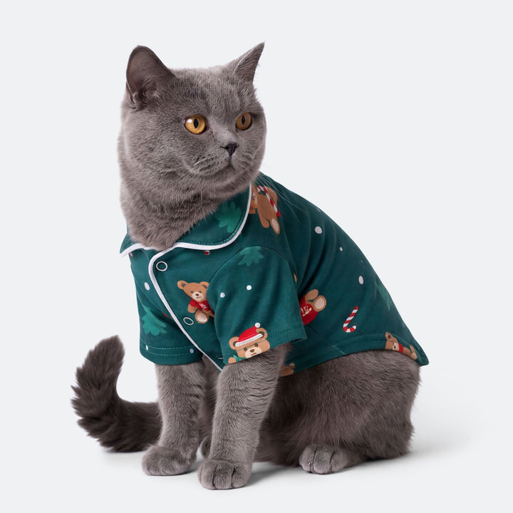 Kissojen Vihreä Nallekarhu Joulupyjama