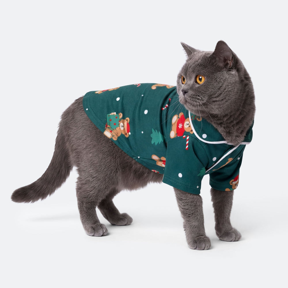 Kissojen Vihreä Nallekarhu Joulupyjama
