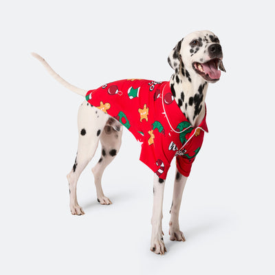 Koirien Punainen Hohoho Joulupyjama