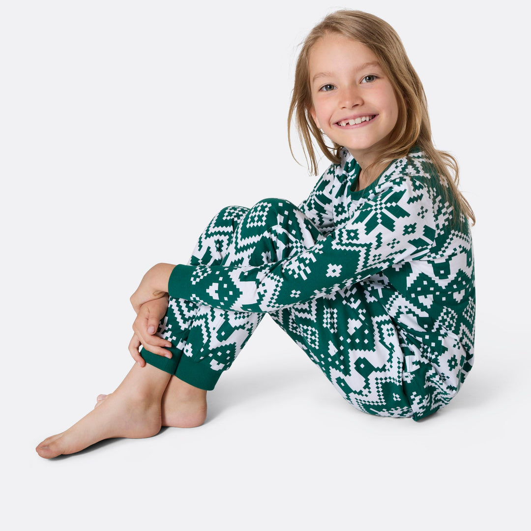 Lasten Vihreä Jouluneule Joulupyjama