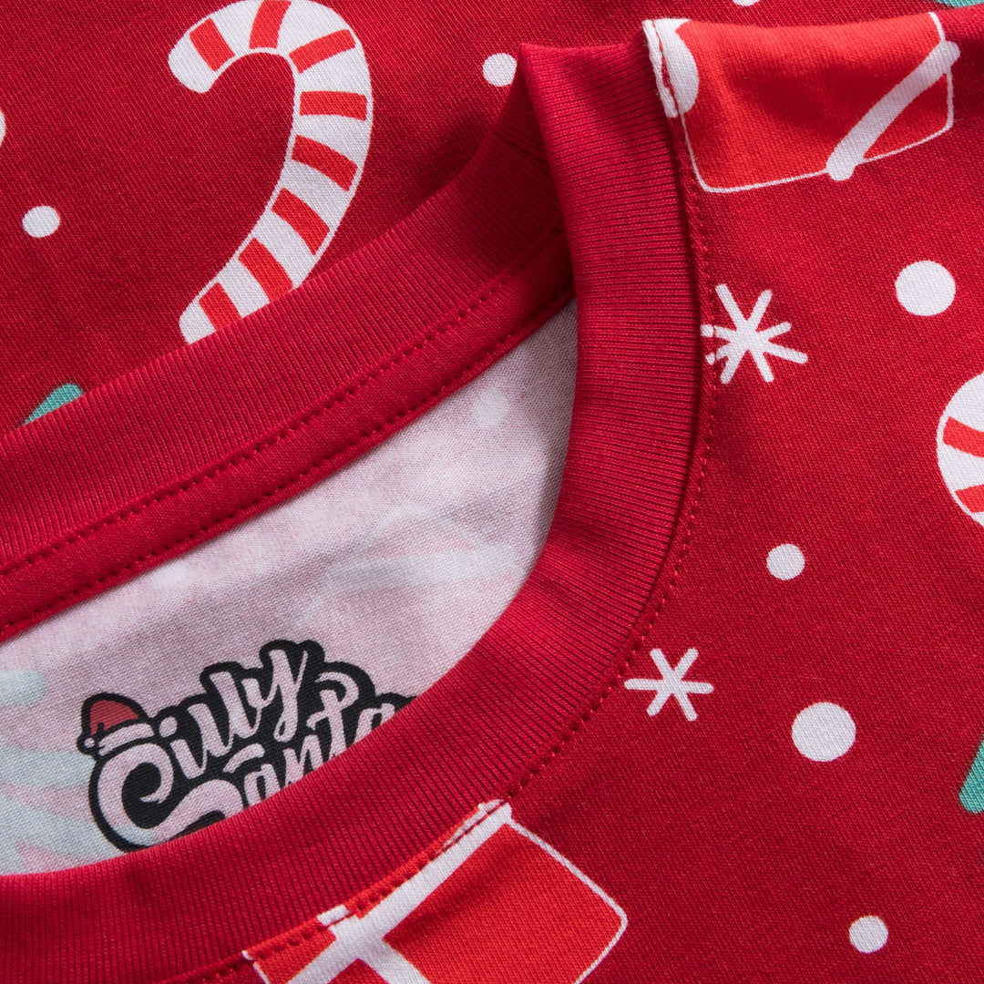 Lasten Punainen Joulukuvio Joulupyjama