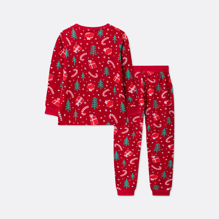 Lasten Punainen Joulukuvio Joulupyjama