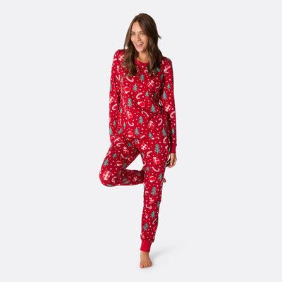 Naisten Punainen Joulukuvio Joulupyjama