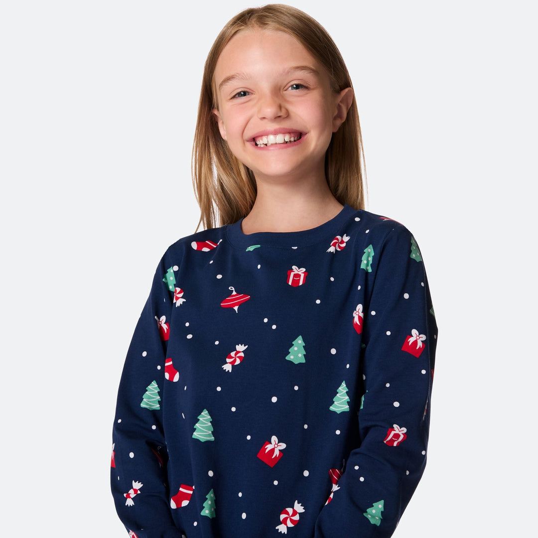 Lasten Sininen Joulukoriste Joulupyjama