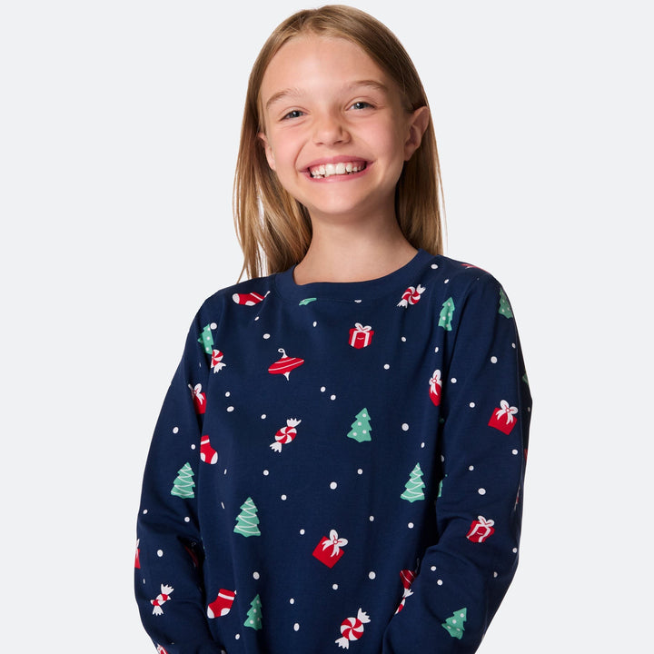 Lasten Sininen Joulukoriste Joulupyjama