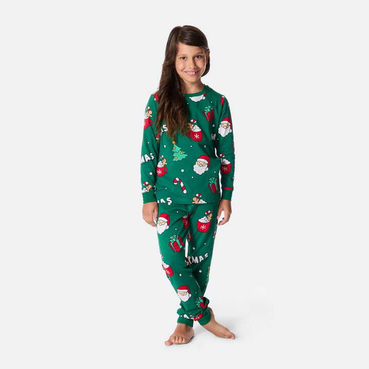 Lasten Vihreä Xmas Joulupyjama