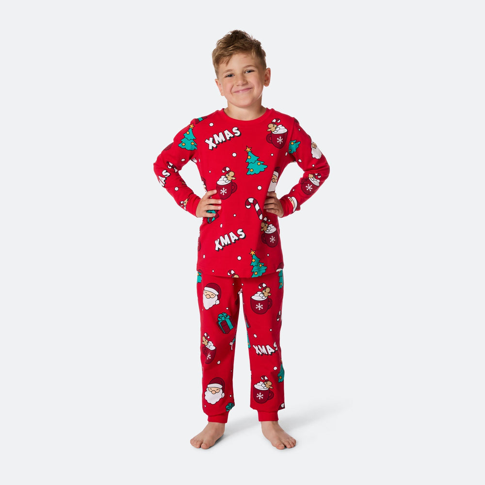 Lasten Punainen Xmas Joulupyjama