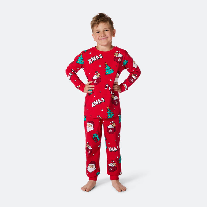 Lasten Punainen Xmas Joulupyjama