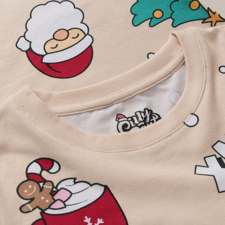 Lasten Beige Xmas Joulupyjama
