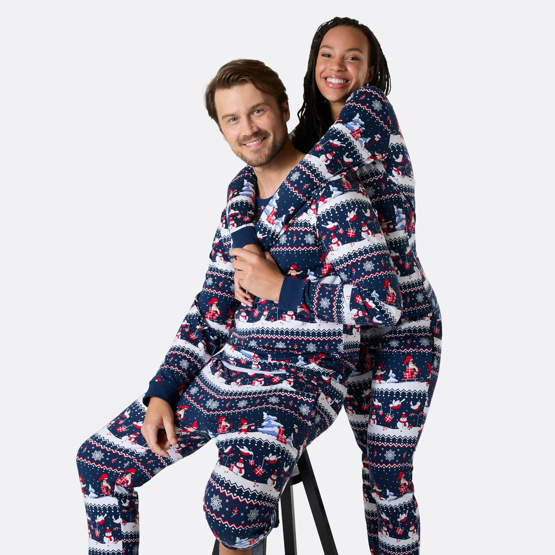 Miesten joulumaisema joulupyjama