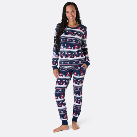 Naisten joulumaisema joulupyjama