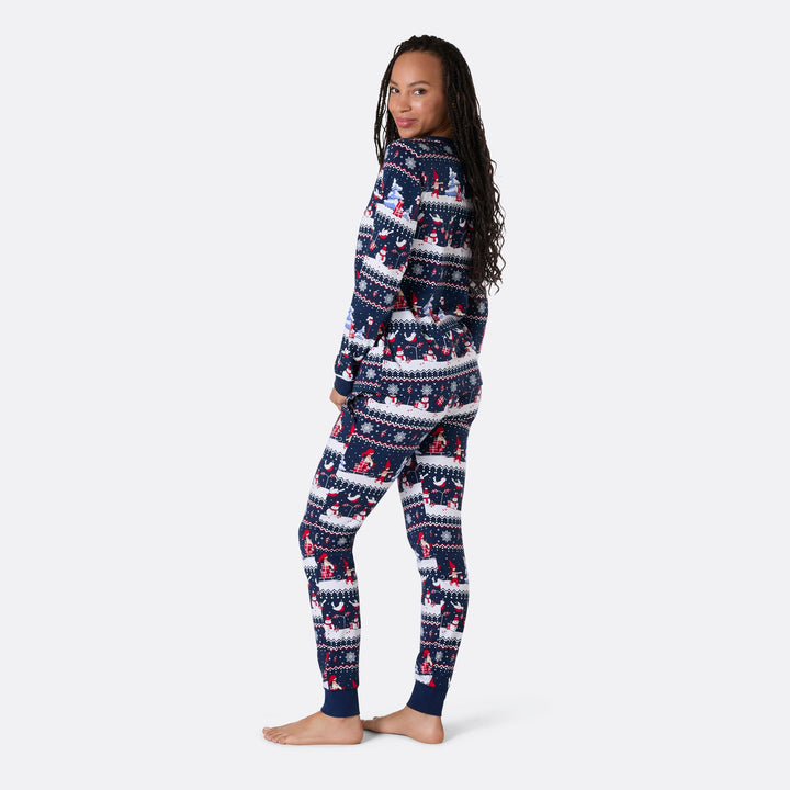 Naisten joulumaisema joulupyjama