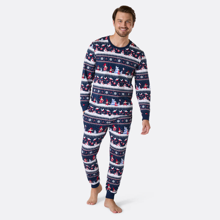 Miesten joulumaisema joulupyjama