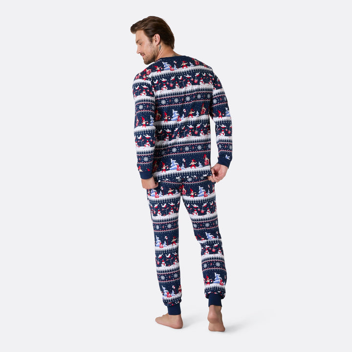 Miesten joulumaisema joulupyjama