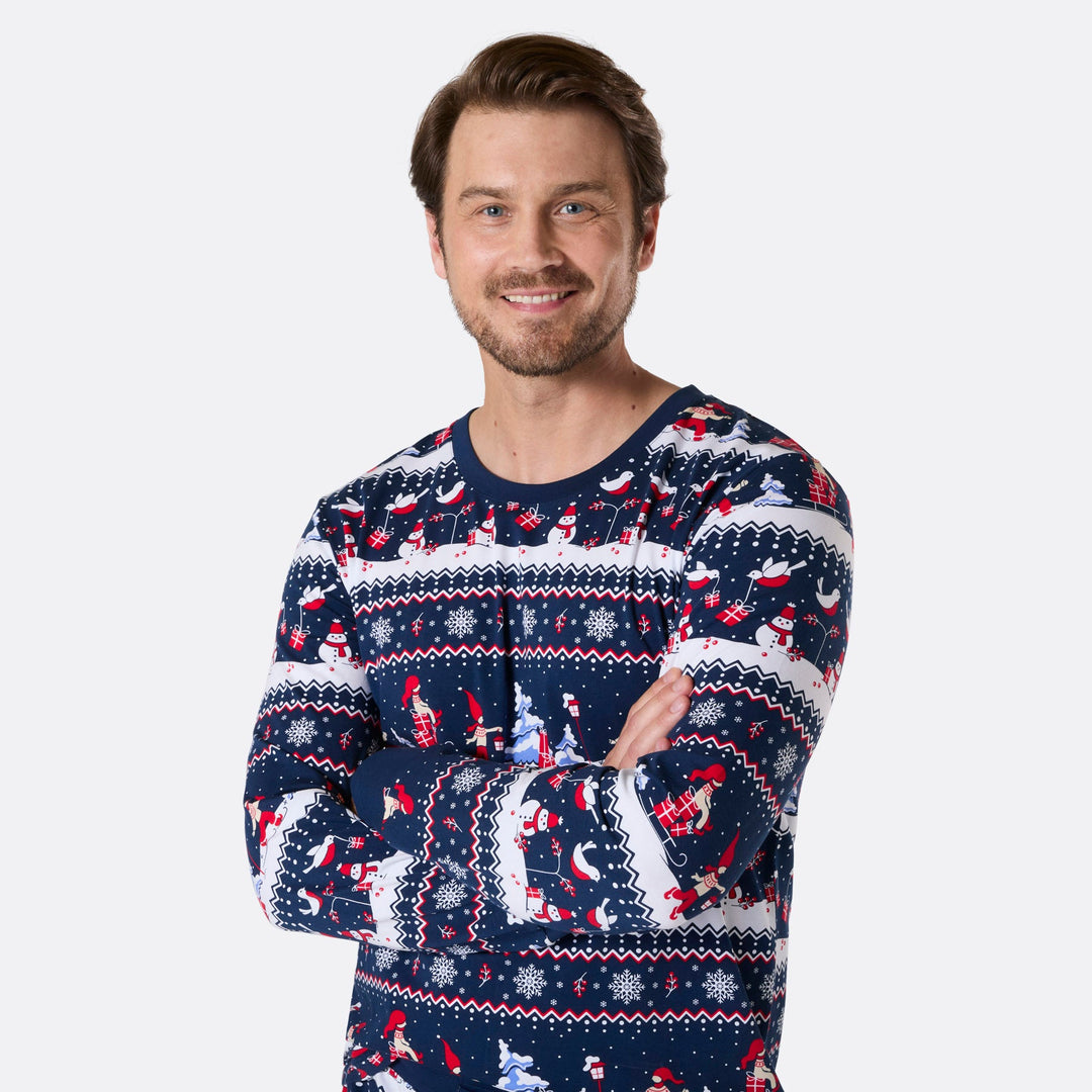 Miesten joulumaisema joulupyjama